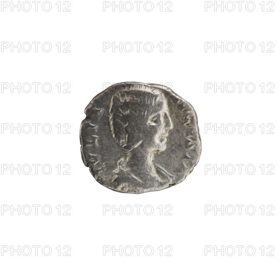 Denarius of Julia Domna (ca. 160–217; Roman empress 193–211). Obverse: IVLIA AVGVSTA — bust of