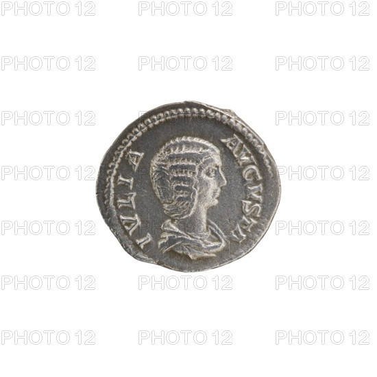 Denarius of Julia Domna (ca. 160–217; Roman empress 193–211). Obverse: IVLIA AVGVSTA — bust of