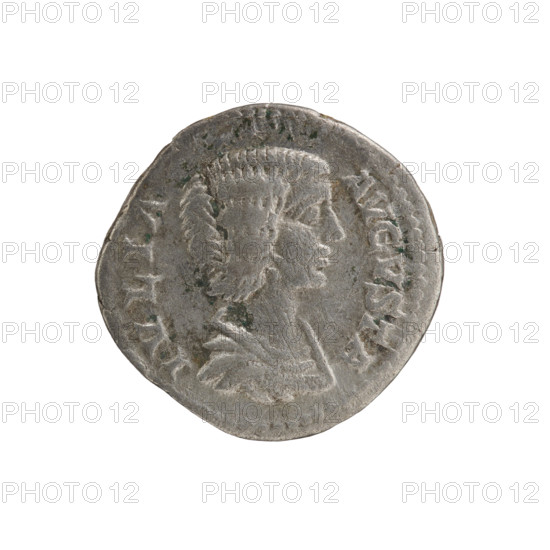 Denarius, Julia Domna (ca. 160–217; Roman empress 193–211). Obverse: IVLIA AVGVSTA — bust of Julia