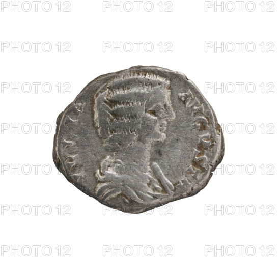 Denarius of Julia Domna (ca. 160–217), Roman Empire, 198–209. Obverse: IVLIA AVGVSTA — bust of
