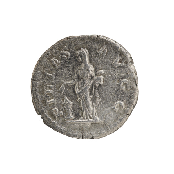 Denarius of Julia Domna (ca. 160–217; Roman empress 193–211). Obverse: IVLIA AVGVSTA — bust of