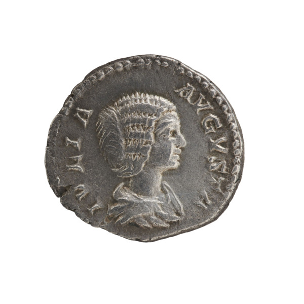 Denarius, Julia Domna (ca. 160–217; Roman empress 193–211). Obv.: IVLIA AVGVSTA — bust of Julia