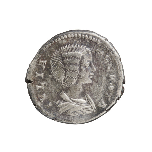 Denarius of Julia Domna (ca. 160–217; Roman Empress 193–211), Roman Empire, 198–209. Obverse: IVLIA