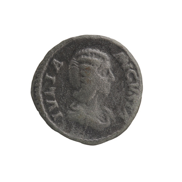 Denarius, Julia Domna (ca. 160–217; Roman empress 193–211). Obverse: IVLIA AVGVSTA — bust of Julia