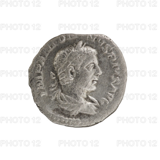 Denarius of Elagabalus (reigned 218–222). Obverse: IMPANTON, NVSPIVSAVG — Bust of Elagabalus with