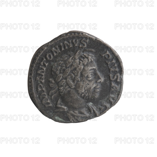 Denarius of Elagabalus (reigned 218–222 CE), Roman Empire, 220–222. Obverse: Bust of Elagabalus