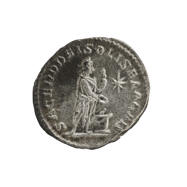 Denarius, Elagabalus (204–222; Roman emperor 218–222). Obverse: IMP ANTONINVS VSAVG — Bust of