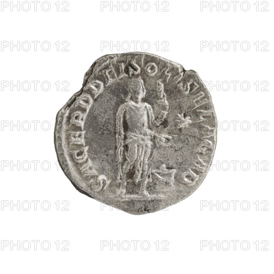 Denarius, Elagabalus (204–222; Roman emperor 218–222). Obverse: IMPANTONINVS PIVSAVG — Bust of