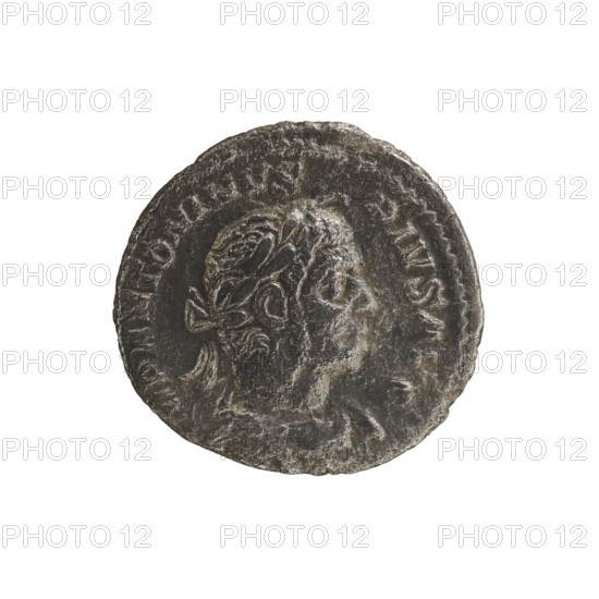Denarius of Elagabalus (reigned 218–222). Obverse: IMP ANTONINVS PIVS AVG — Bust of Elagabalus with