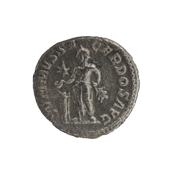 Denarius of Elagabalus (reigned 218–222). Obverse: IMP ANTONINVS PIVS AVG — bust of Elagabalus with