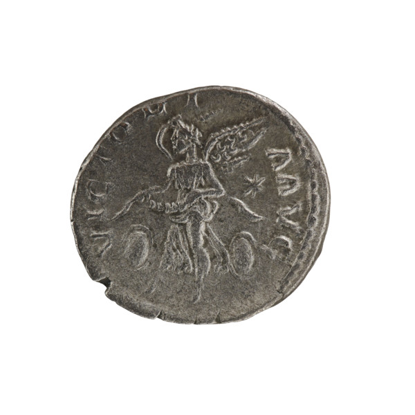 Denarius of Elagabalus (reigned 218–222). Obverse: IMP ANTO, PIVS AVG — Bust of Elagabalus with