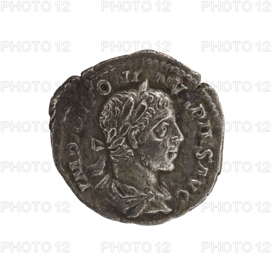 Denarius, Elagabalus (reigned 218–222). Obverse: IMP ANTONINVS PIVS AVG — Bust of Elagabalus with
