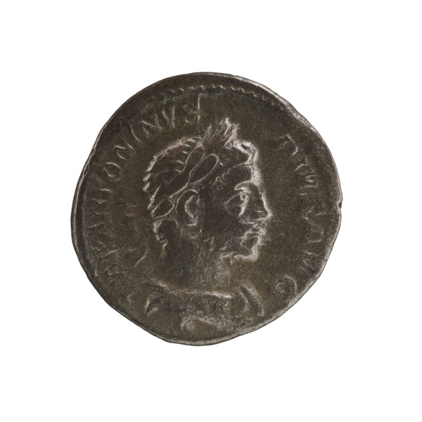 Denarius of Elagabalus (Emperor 218–222), Roman Empire, 222. Obverse: Bust of Elagabalus with