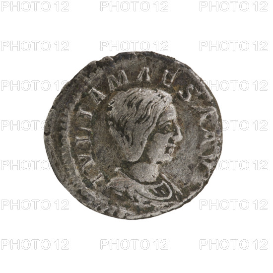 Denarius, Julia Maesa (ca. 160–224; Augusta 218–224), Roman Empire. Obverse: Draped bust of Julia