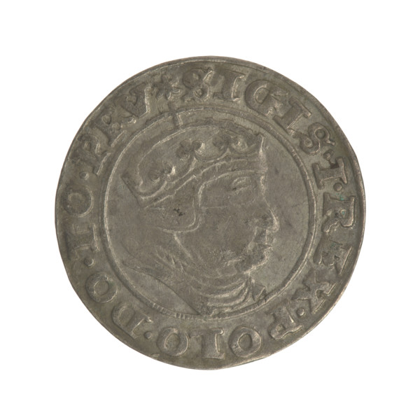 Gdansk grosz, Sigismund I the Old (King of Poland; 1506–1548). Polish coin, Jagiellon dynasty.