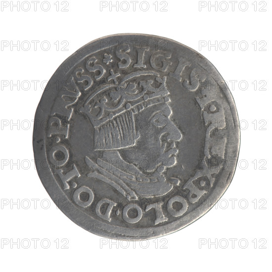 Gdansk trojak, Sigismund I the Old (King of Poland; 1506–1548), iconography: Polish coin, male