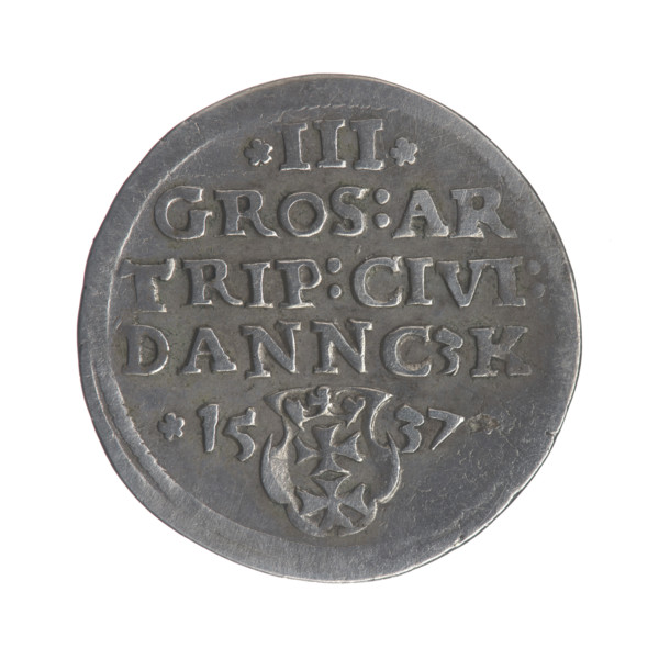 Gdansk trojak, Sigismund I the Old (King of Poland; 1506–1548), iconography: Polish coin, male