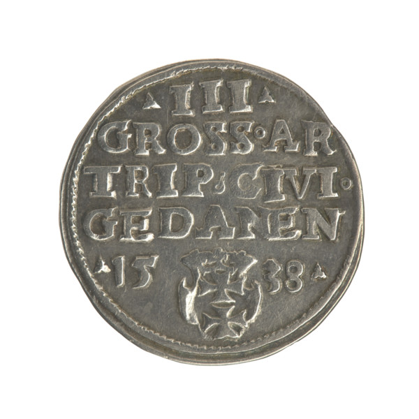 Gdansk trojak, Sigismund I the Old (King of Poland; 1506–1548), male busts, Gdansk (Pomeranian