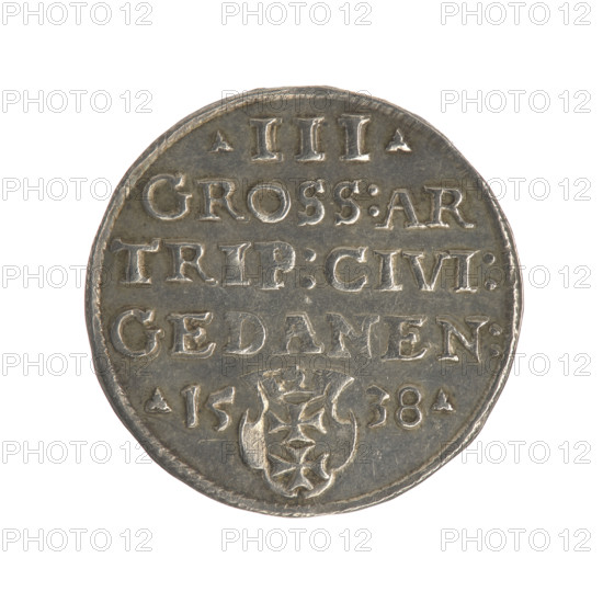 Gdansk troika, Sigismund I the Old (King of Poland; 1506–1548), iconography, Polish coin, male