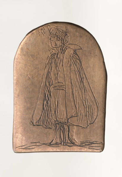 Nobleman in a cap with a feather, Norblin de la Gourdaine, Jean Pierre (1745–1830), ca. 1778–1787,