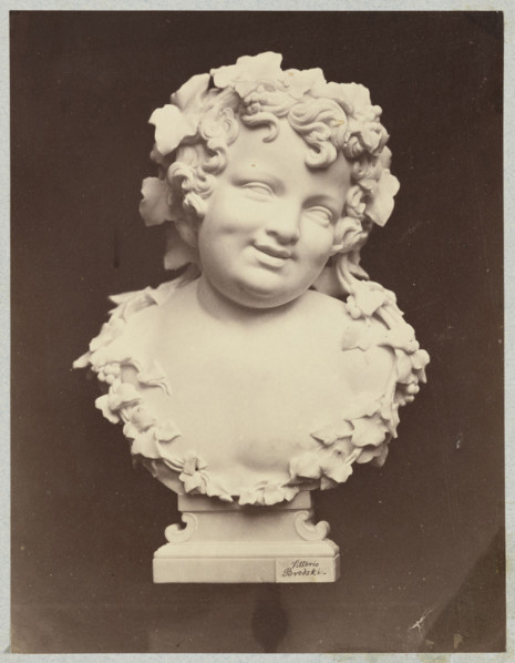 Photograph of Wiktor Brodzki's sculpture 'Laughing Putto'; sculptor Wiktor Brodzki (active ca.