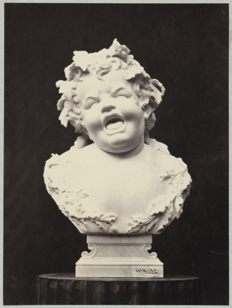 Photograph of the sculpture 'Screaming Putto' by Wiktor Brodzki; sculptor Wiktor Brodzki (c