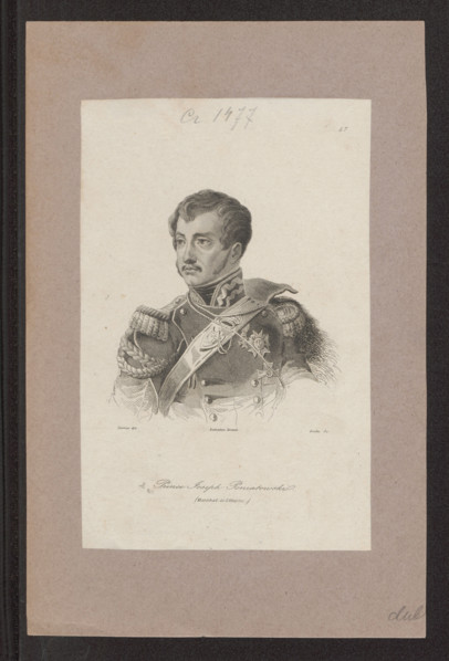 Portrait of Prince Józef Poniatowski; artists: Goulu, Ferdinand Sébastien (1796–1848?) and Vernier,