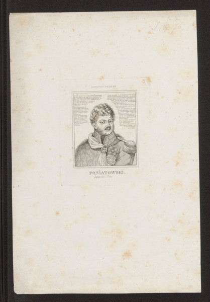 Portrait of Prince Józef Poniatowski; artists: Antoni Oleszczynski (1794–1879) and Fabian Sarnecki