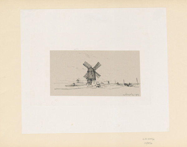 Windmill II, Wyczólkowski, Leon (1852–1936); graphic artist; Pruszynski, Aureliusz (artistic