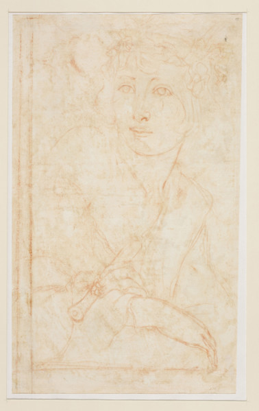 The Holy Trinity; verso: architectural sketch, Pordenone (1483 or 1484–1539). On the recto a