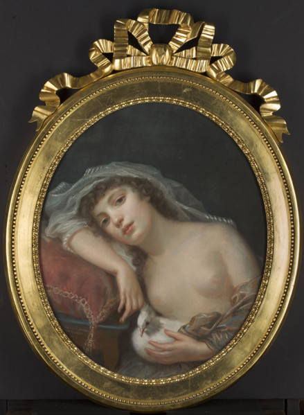 Girl with a Dove (Allegorical portrait of Rozalia Lubomirska née Chodkiewicz?), by Anna Rajecka