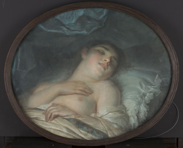 Sleeping Woman; painter: Anna Rajecka (ante 1762–1832); subject: dream, allegory of dream, female
