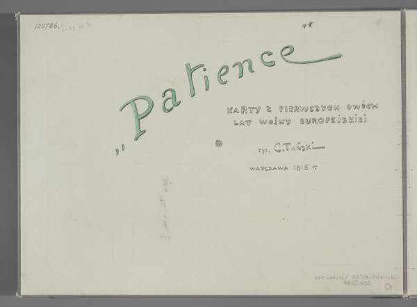 Solitaire - cards from the first two years of the European War, Tanski, Czeslaw (1862-1942),