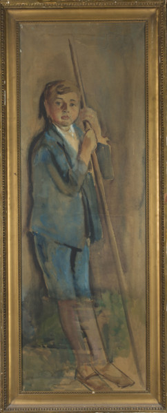 Portrait of a Boy in Blue — Julian Falat (1853–1929), painter; 1911; watercolor drawing; portrait