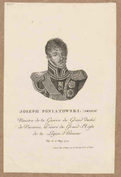 Portrait of Prince Józef Poniatowski; Juliannau (fl. ca 1810), publisher; Juliannau (fl. ca 1810),