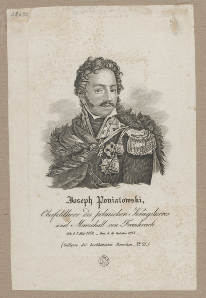 Portrait of Prince Józef Poniatowski; graphic artist; Józef Antoni Poniatowski (1763–1813);