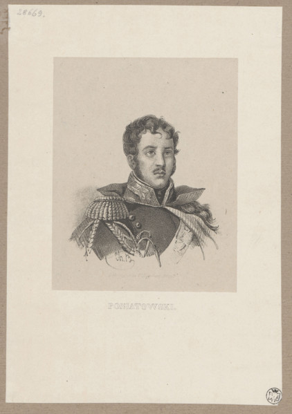 Portrait of Prince Józef Poniatowski; graphic artist Degobert (Brussels; lithographic workshop; fl.