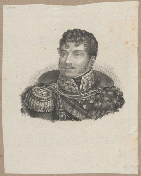 Portrait of Prince Józef Poniatowski; lithograph attributed to Józef Kosminski, lithographic