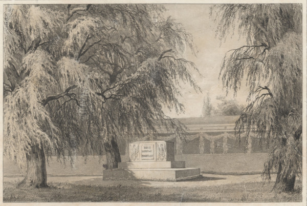 Monument erected to Prince Józef Poniatowski in Leipzig; lithograph by J.G. Fritzsche (lithographic