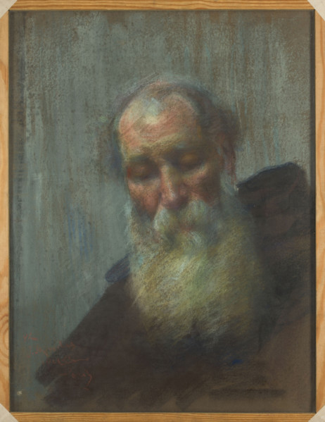 Portrait of a Bearded Old Man, Jan Miroslaw Peske (1870–1949), Polish/French. Male portrait study,