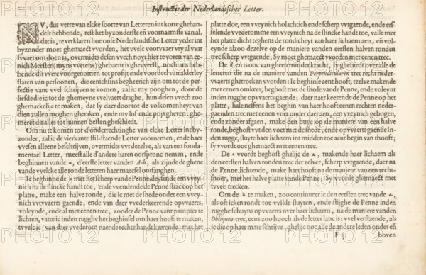 Instruction of Dutch Letters, Instruction on Writing Dutch Letters, Instruction on Dutch Coarse and