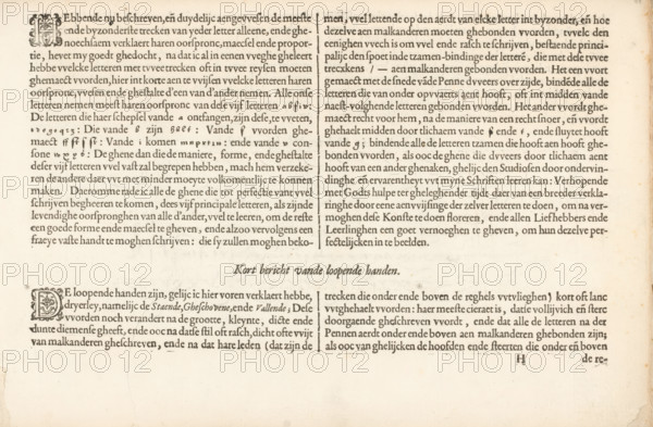 Instruction on writing Dutch letters (sixth continuation) and a short report on the running hands,