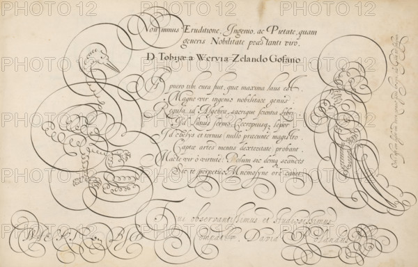 Writing example: Il puero tibi cura fuit, 't Magazin oft pac-huys der loffelycker penn-const,