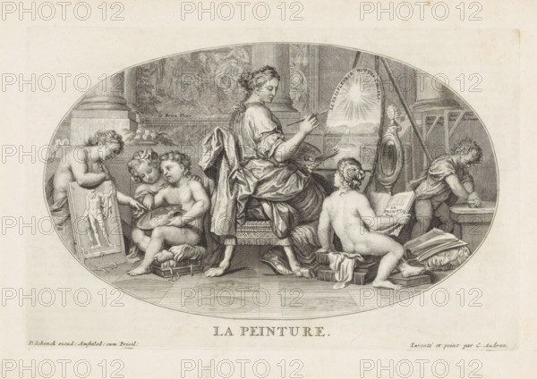 Painting, La Peinture, Le Cabinet des Beaux Arts, The Treasury of the Fine Arts, print, album page,