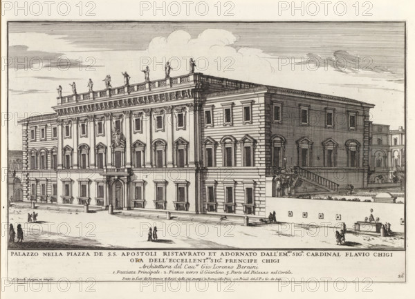 Palazzo nella Piazza de SS Apostoli ristaurato et adornato dall' em.mo sig.r cardinal Flavio Chig,