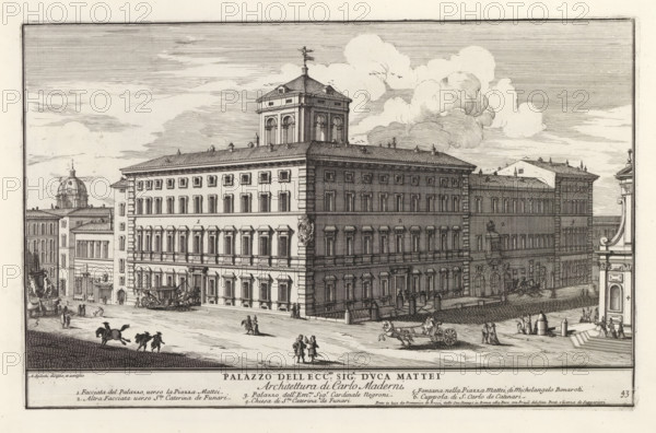 Palazzo Mattei in Rome, Palazzo dell ecc.mo sig.r duca Mattei, Modern buildings in Rome, Il nuovo