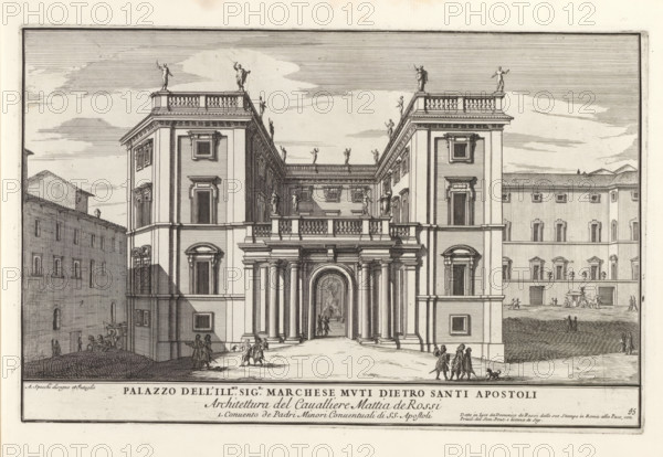 Palazzo Muti te Rome, Palazzo dell' ill.mo sig.r marchese Muti dietro Santi Apostol, Il nuovo