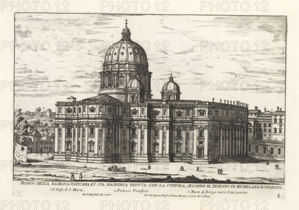 St. Peter's Basilica in the Vatican City, Fianco della Basilica Vaticana et sua magnifica veduta