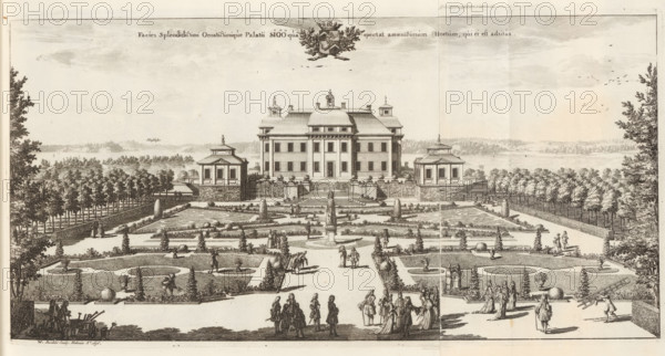 View of Sjöö Castle on the garden side, Facies Splendidissimi Ornatissimique Palatii Siöö qua