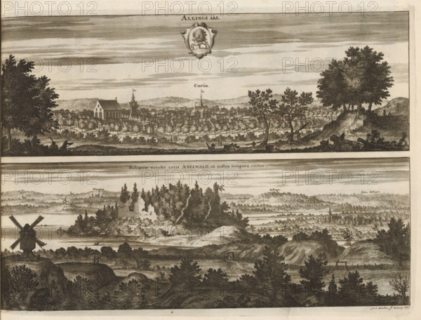 Allingsåås, Reliquiæ vetustæ arcis Axelwald, ut nostra tempora visitur, View of the town of